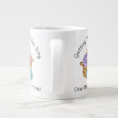 巨大なコーヒーマグに一度パーソナライズされたに1ステッチ ジャンボコーヒーマグカップ (裏面)