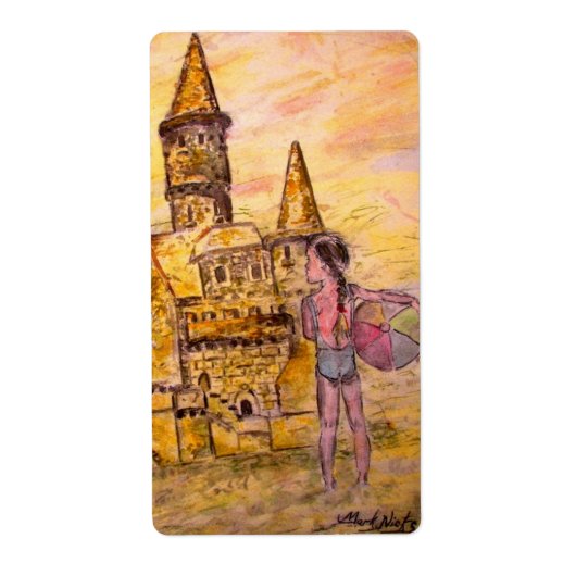 巨大なサンドキャッスル ラベル (正面)