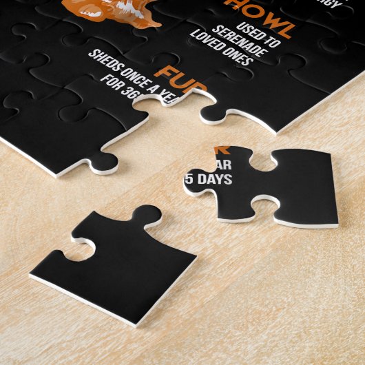 巨大なシュナウザー犬の贈り物の解剖おもしろい学 ジグソーパズル (側面)