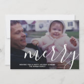 巨大なスクリプメリートの白いオーバーレイで写真 – navy シーズンカード (正面)