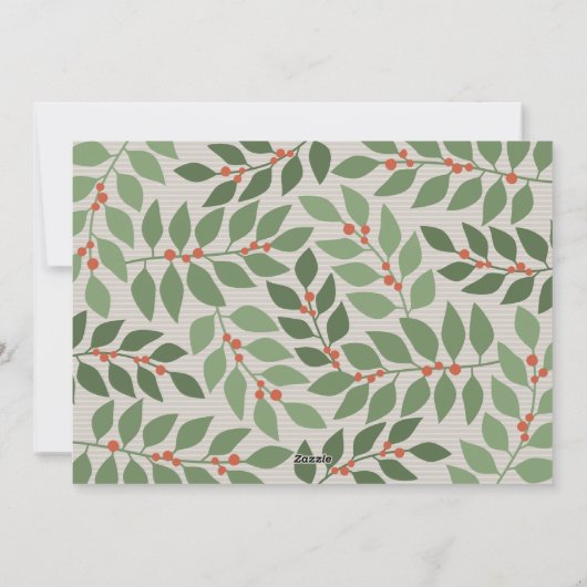 巨大なスクリプメリートの白いオーバーレイで写真 – taupe シーズンカード (裏面)