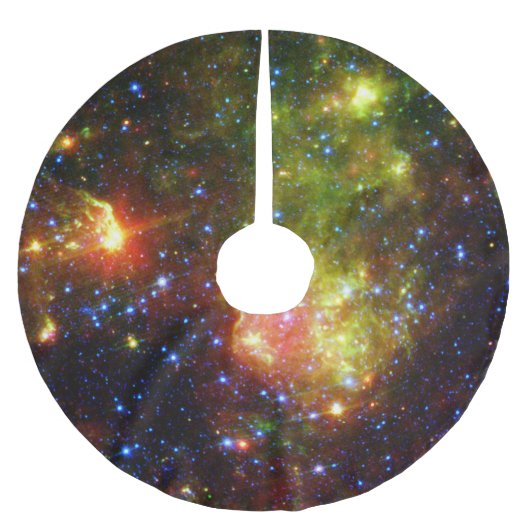 巨大なスターNASAのほこりっぽい死 ブラッシュドポリエステルツリースカート (正面)