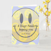 巨大なスマイルがすぐ良くなるカスタム大きなカード カード (黄色い花)