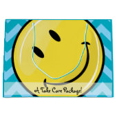 巨大なスマイルは心配のカスタムのギフトバッグを取ります ラージペーパーバッグ (正面)