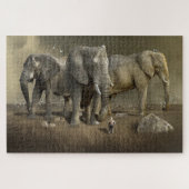 巨大なゾウの写真 ジグソーパズル (横)