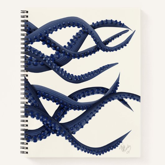 巨大なタコの触手 ノートブック (正面)