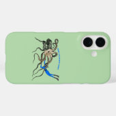 巨大なタコURMを見下ろすダイビングをする人 Case-Mate iPhoneケース (裏面 (横))