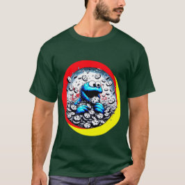 巨大なチョコレートチップを食べるクッキーモンスター Tシャツ