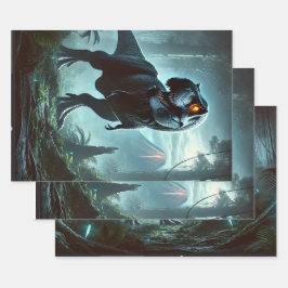 巨大なティラノサウルスのレックス ラッピングペーパーシート