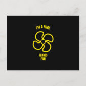 巨大なテニスファンおもしろいスポーツ ポストカード (正面)