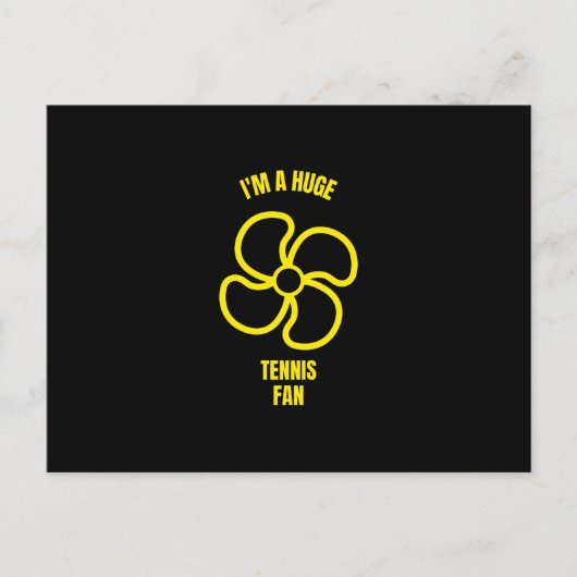 巨大なテニスファン面白いスポーツ ポストカード (正面)