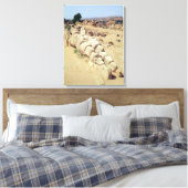 巨大なテレモン像の1つのビュー キャンバスプリント (インサイチュ (寝室))