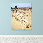 巨大なテレモン像の1つのビュー キャンバスプリント (インサイチュ (ウッドフロア))