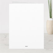 巨大なデカ文字太字タイポグラフィーの感謝カード サンキューカード (裏面)