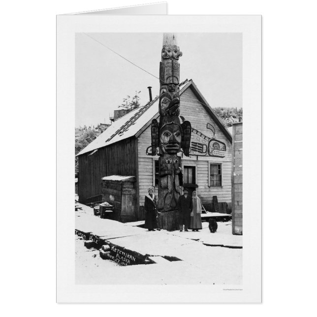 巨大なトーテムKetchikan 1913年 (正面)