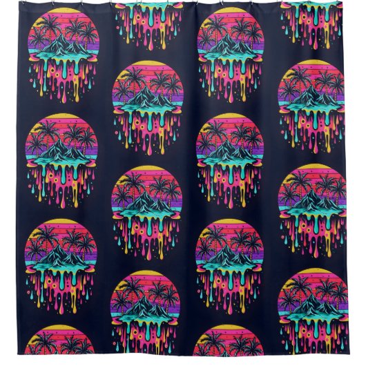 巨大なドロップタペストリー自然タペストリー シャワーカーテン (正面)