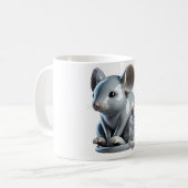 「巨大なネズミと小さな猫」 コーヒーマグカップ (正面左)