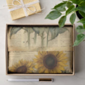 巨大なハッピーヴィンテージひまわりの花 薄葉紙 (ギフト)