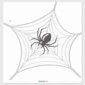 巨大なハロウィンのクモとクモの巣 シール (シート)