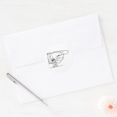 巨大なハンドシールを持っているナース ラウンドシール