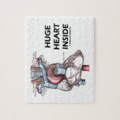 巨大なハート内部(解剖学的ハート) ジグソーパズル (縦)