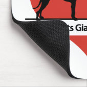 巨大なハート巨大な犬の救助のロゴ マウスパッド (コーナー)