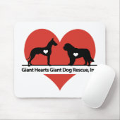 巨大なハート巨大な犬の救助のロゴ マウスパッド (マウス)