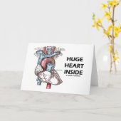 巨大なハート カード (黄色い花)