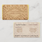 巨大なバニラサンドイッチクリームのクッキーの名刺 名刺 (正面/裏面)