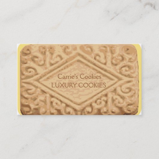巨大なバニラサンドイッチクリームのクッキーの名刺 名刺 (正面)