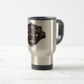 巨大なパッチのロゴ トラベルマグ (正面右)