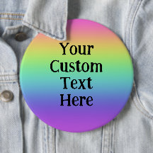 巨大なパーソナライズされた虹のピンオンボタン