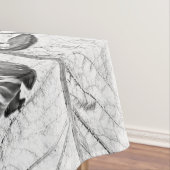 巨大なヒマワリヴィンテージ白黒アート テーブルクロス (インサイチュ)