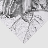 巨大なヒマワリヴィンテージ白黒アート 薄葉紙 (詳細)