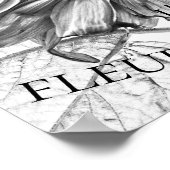 巨大なヒマワリヴィンテージ白黒スクリプト ポスター (角)