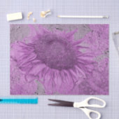 巨大なヒマワリヴィンテージ紫色の灰色のテクスチャ 薄葉紙 (クラフト)