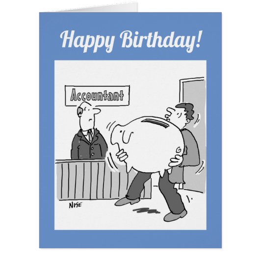 巨大なピギーバンクを持つ会計士クライアント (正面)