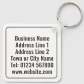 巨大なピギーバンクを持つ会計士クライアント キーホルダー (裏面)