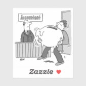 巨大なピギーバンクを持つ会計士クライアント シール (シート)