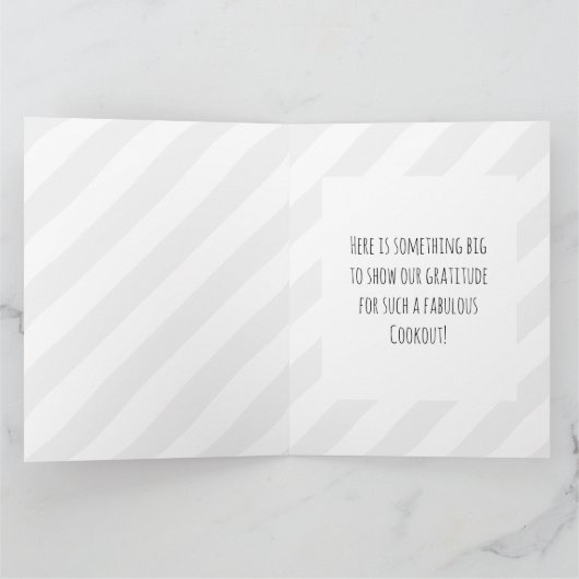 巨大なピンクのドーナツシェフ | キッチンの感謝の気持ちを表すカード サンキューカード (内部)