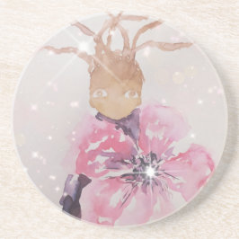 巨大なピンク色の花 コースター