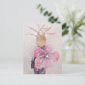 巨大なピンク色の花 ポストカード (スタンド正面)