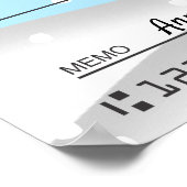 巨大なフェイクチャリティチェックのクリスマスの雪 ポスター (角)