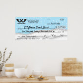 巨大なフェイクチャリティチェックのクリスマスの雪 ポスター (キッチン)