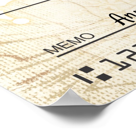 巨大なフェイクチャリティチェックのクリスマスの雪 ポスター (角)