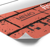 巨大なフェイクチャリティチェックのクリスマスの雪 ポスター (角)