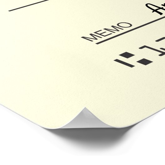 巨大なフェイクチャリティーチェックのクリスマスホリーの星 ポスター (角)