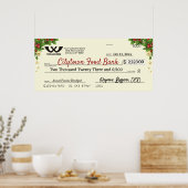 巨大なフェイクチャリティーチェックのクリスマスホリーの星 ポスター (キッチン)