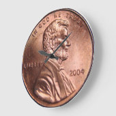 巨大なペニー金貨の時計 ラージ壁時計 (傾斜)