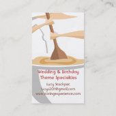 巨大なボールをかき混ぜているカスタムな色のパン屋の女性 名刺 (裏面)